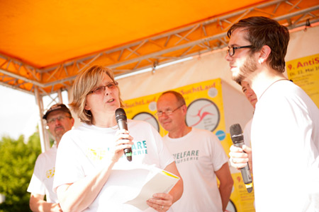Auf der Bühne: die Welfare Laufserie